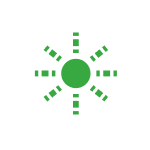 symbol raskt blinkende grønt lys