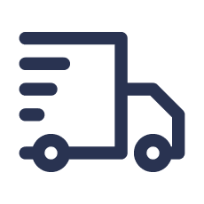 ikon som viser en lastebil som leverer pakker