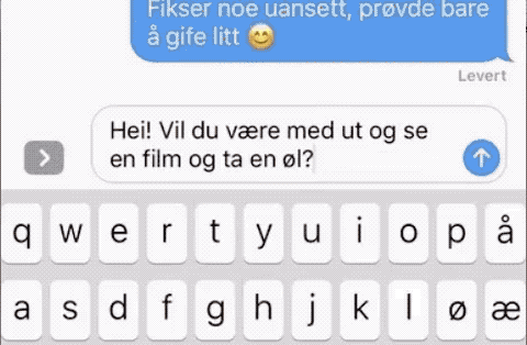 Tekstmelding på iPhone