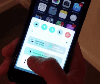 Aktivering av flymodus på iPhone