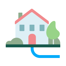 Ikon kabel føres frem til bolig