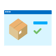 Ikon bestilling og utsendelse av utstyr