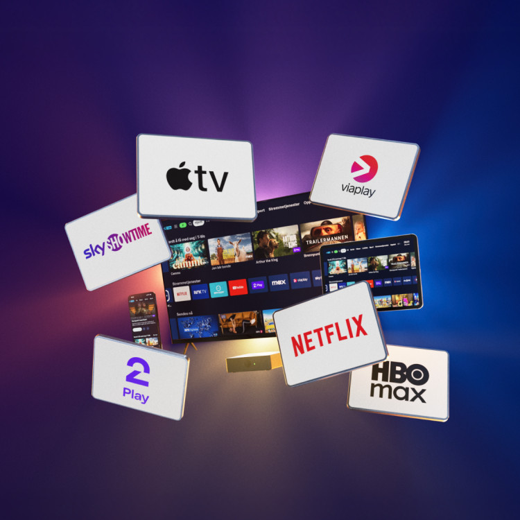 Internett og TV-pakke med strømmetjenester fra Telenor