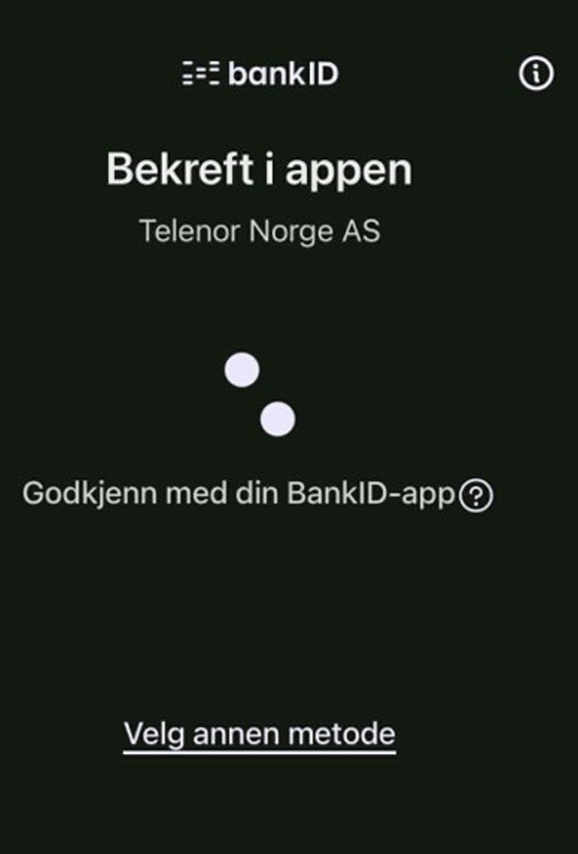 Bekreft innlogging i BankID-appen