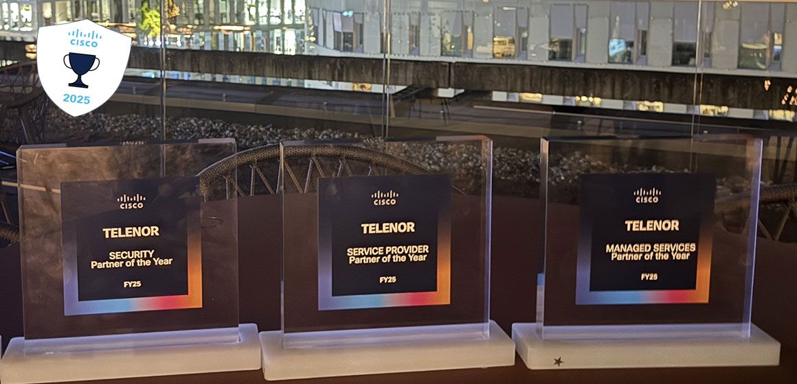 Telenor-troféer ved Cisco Partner Awards 2025