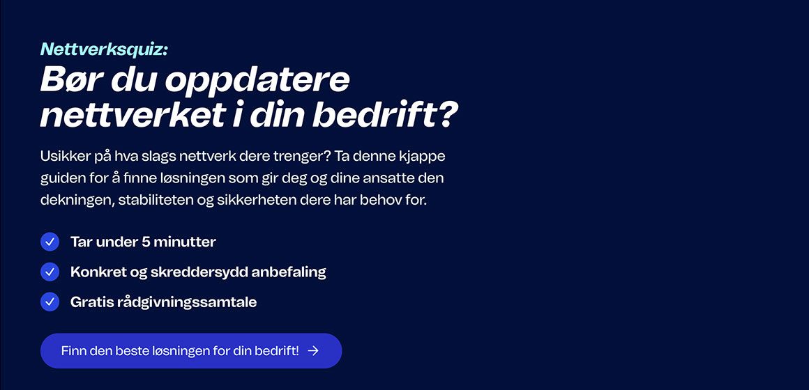 velge nettverksløsning - nettverksvelger