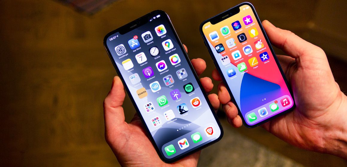 iPhone 12 Pro Max og iPhone 12 mini