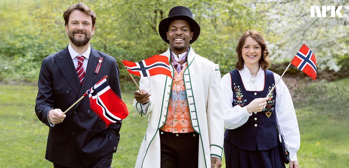 Bilde fra 17. mai på TV på NRK1.