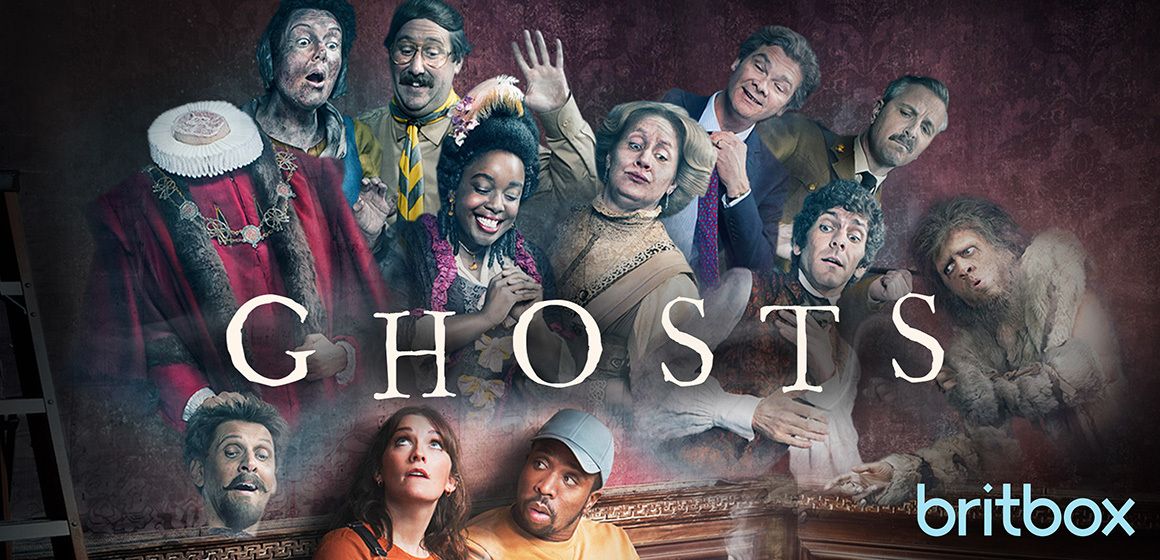 Bilde fra Ghosts på BritBox.
