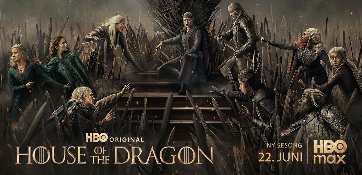Bilde fra House of the Dragon på HBO Max, en av mange HBO serier.