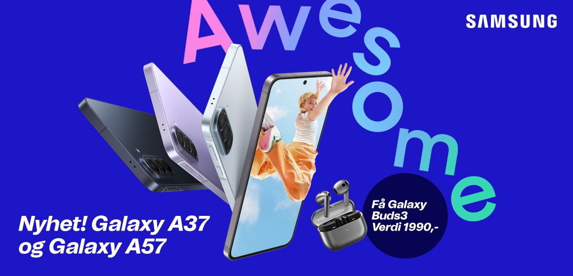 Nyhet! Galaxy A37 og A57 med tilbud på Galaxy Buds3