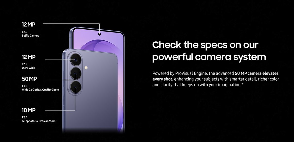 Kraftig kamerasystem med 50 MP og avanserte zoommuligheter
