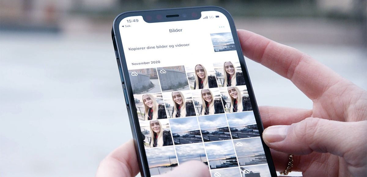 Last opp bildene dine til Min Sky ekstra raskt over 5G med iPhone 12
