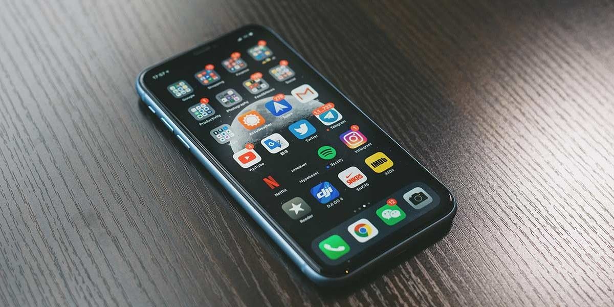 Smarttelefon med appikoner