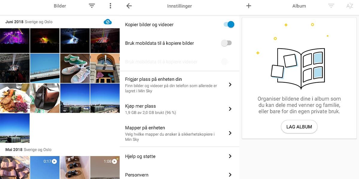 Skjermbilde av bildegalleri