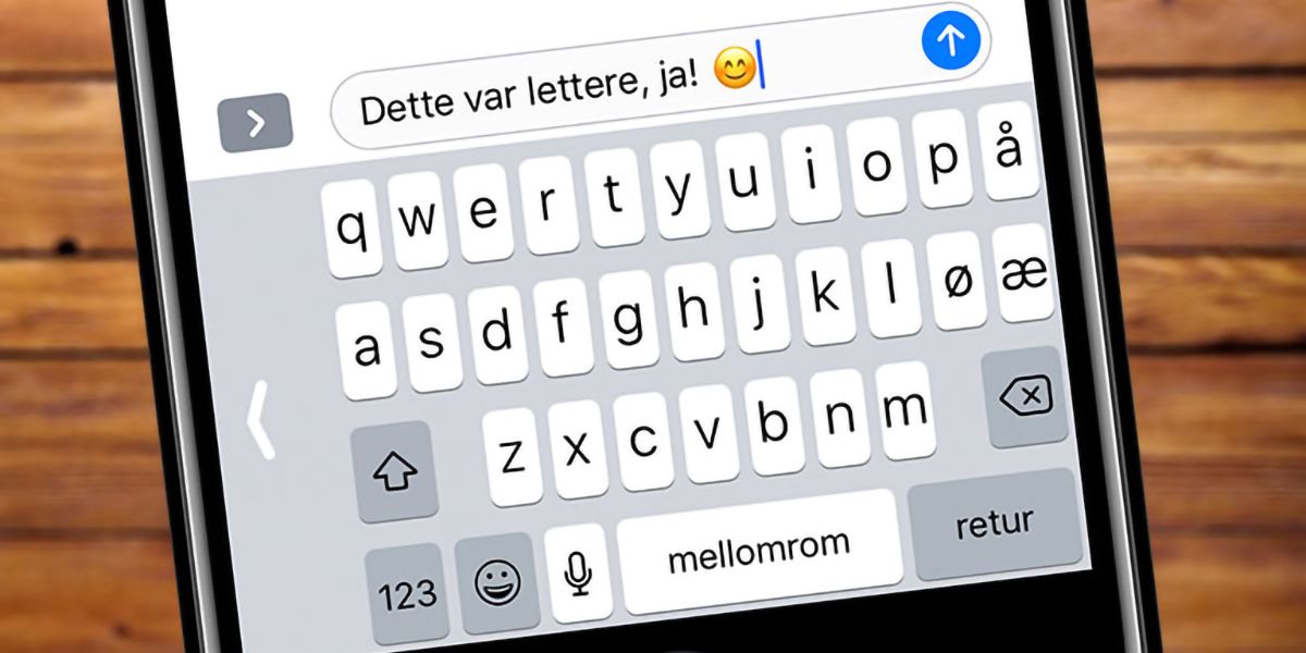 Tastatur på iPhone