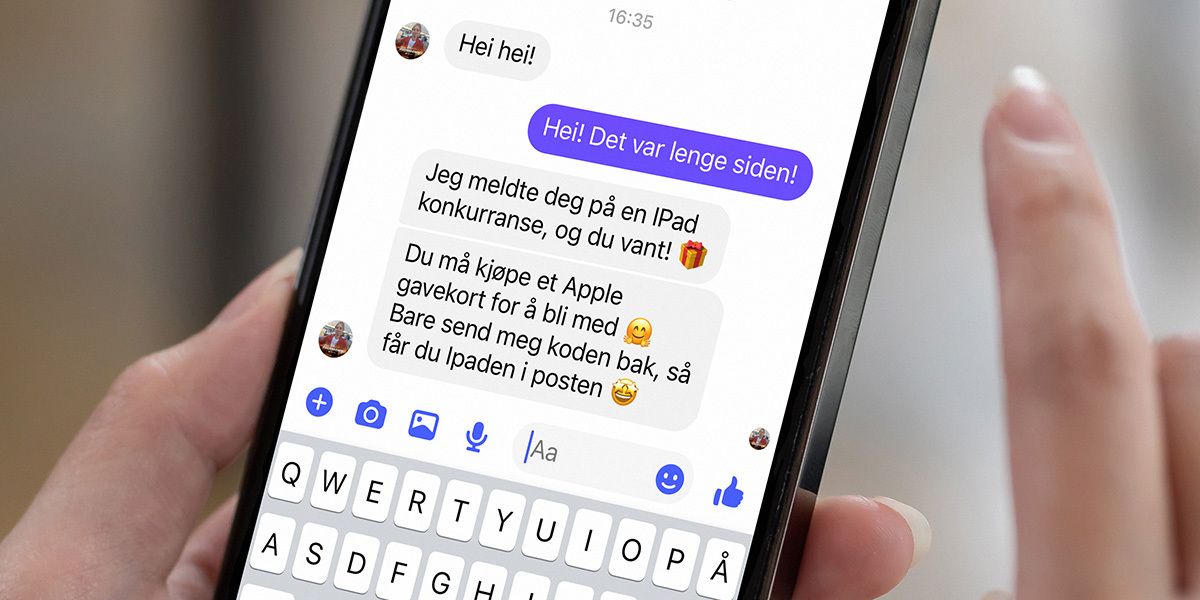 Gavekort-svindel via Messenger