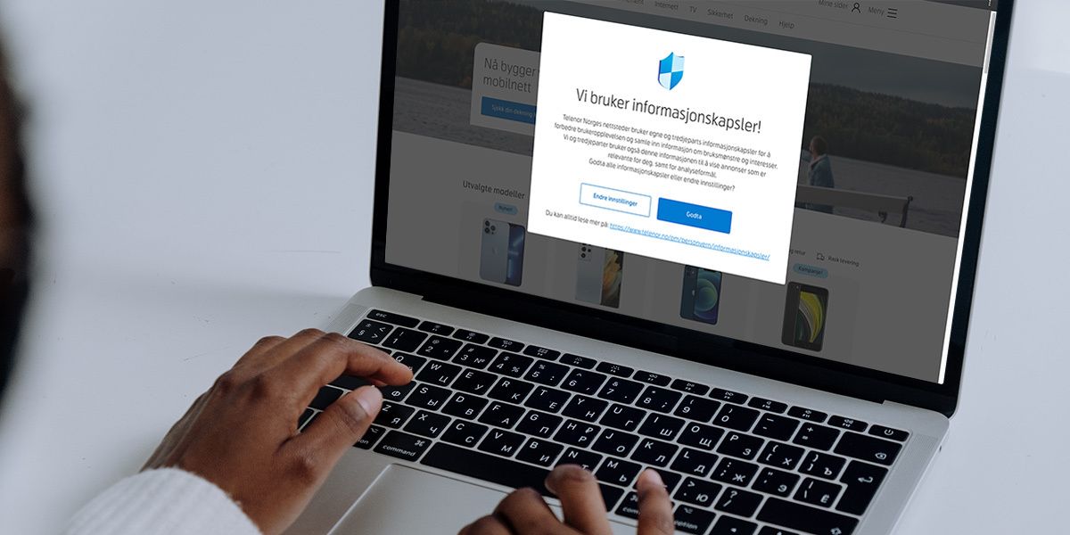 Hva er cookies? Her en Mac-skjerm som viser en forespørsel om cookies, eller informasjonskapsler