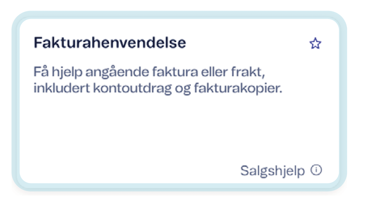 Skjema for fakturahenvendelse med kontaktdetaljer og kommentarer