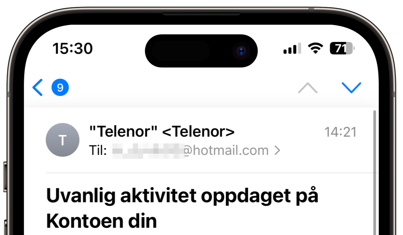 Falske sikkerhetsvarsler kommer gjerne fra falske e-postadresser