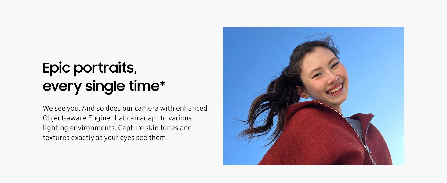 Reklame for kamera på nyeste Samsung