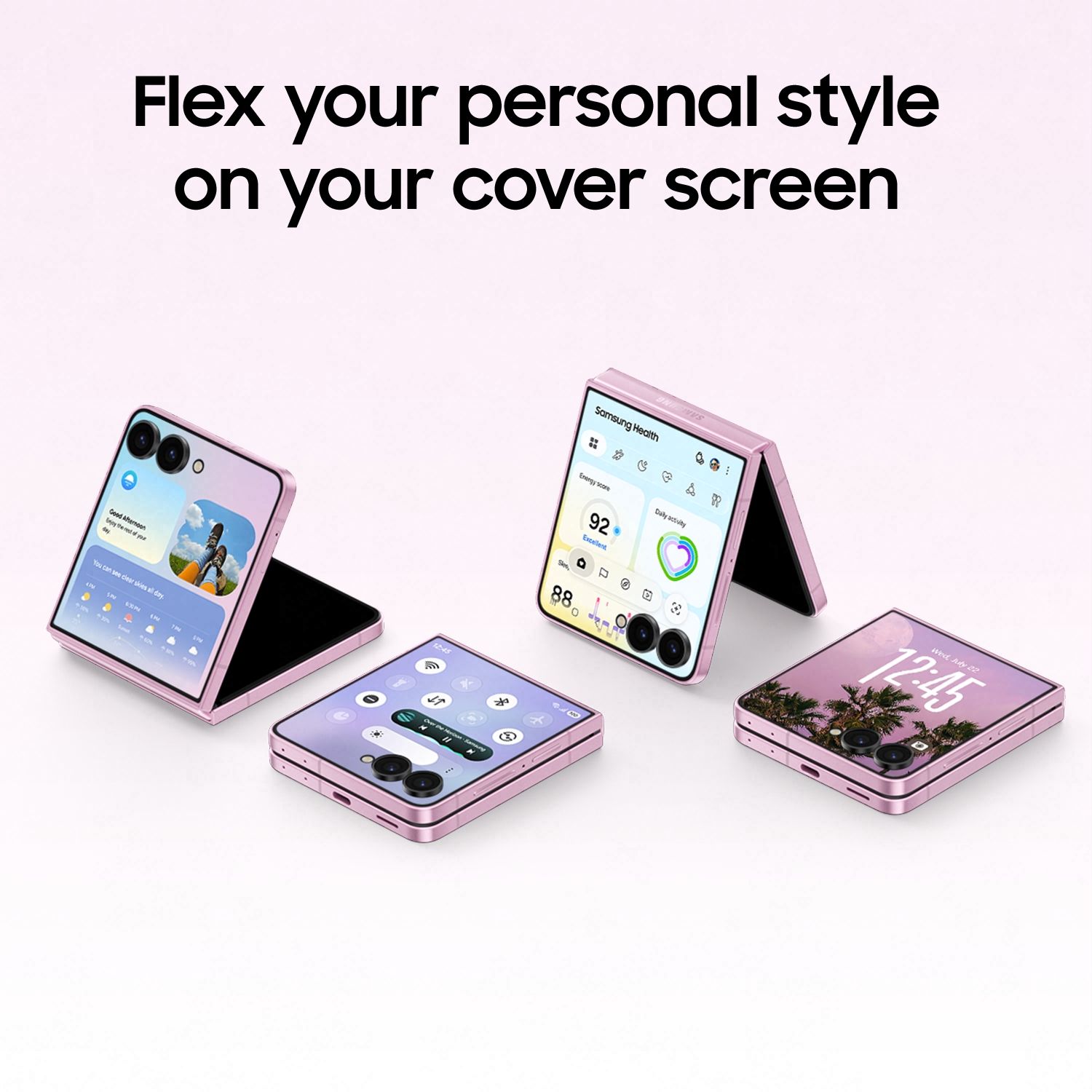 skap din personlige opplevelse på frontskjermen på galaxy z flip8