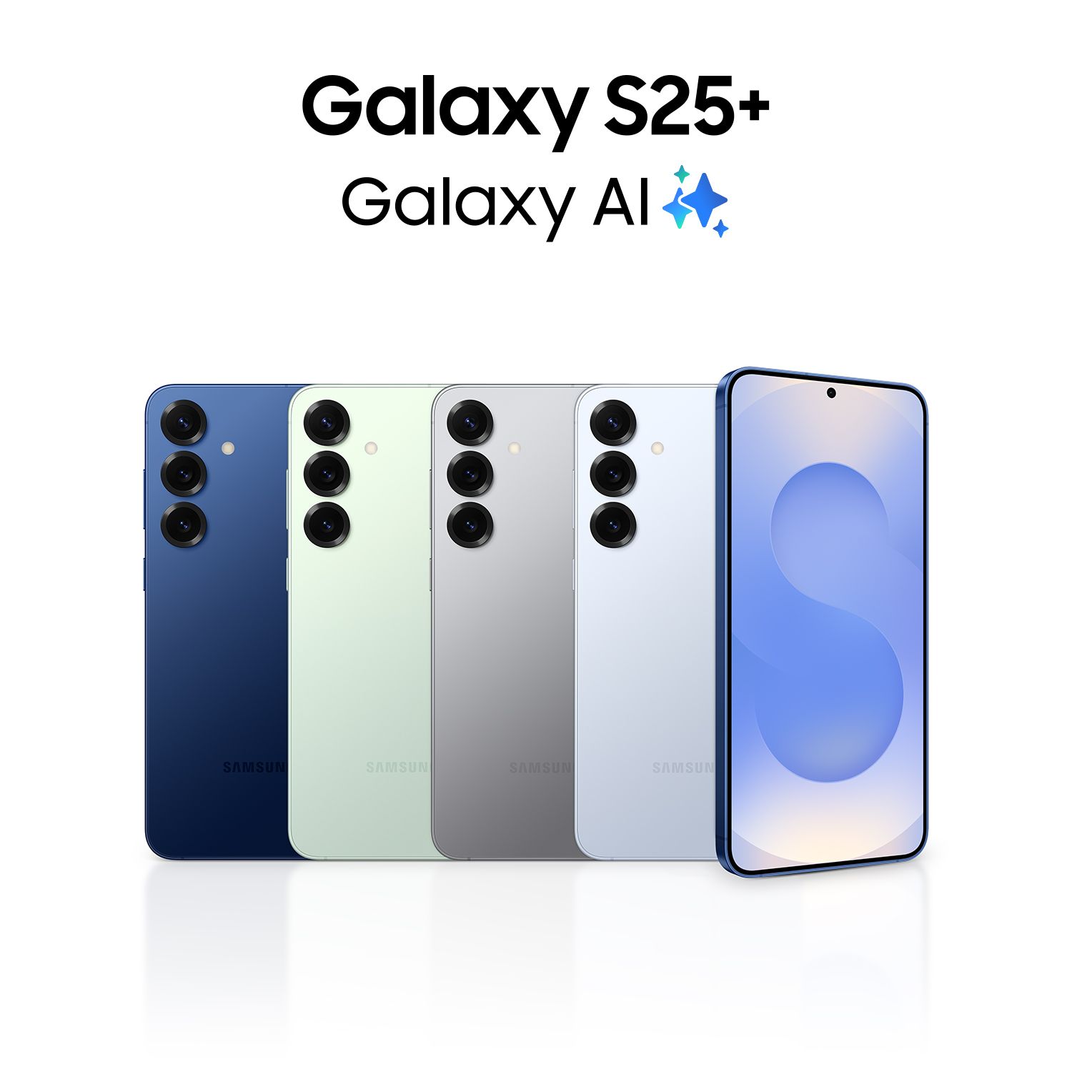 Nyeste Samsung Galaxy S25+ i alle farger