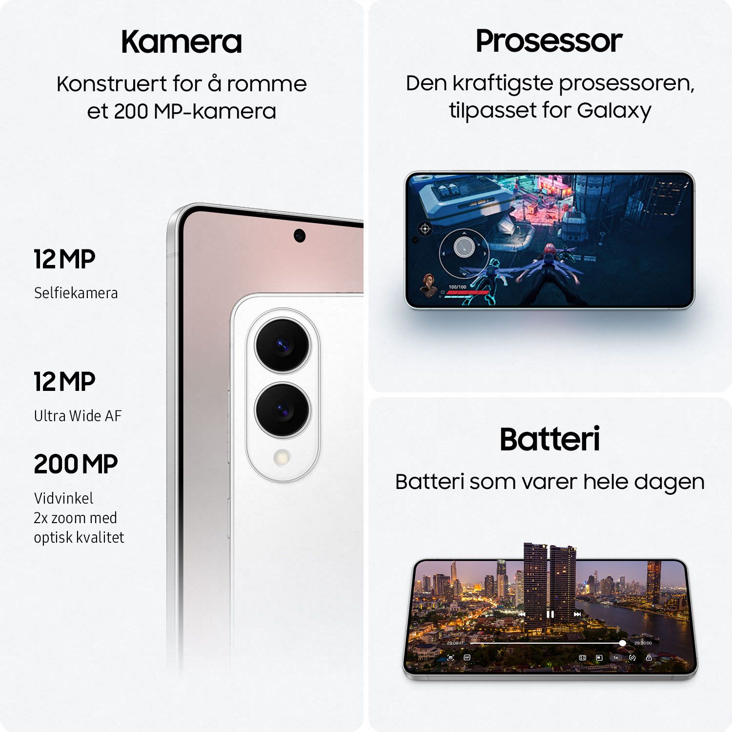 informasjon om kamera på galaxy s25 edge