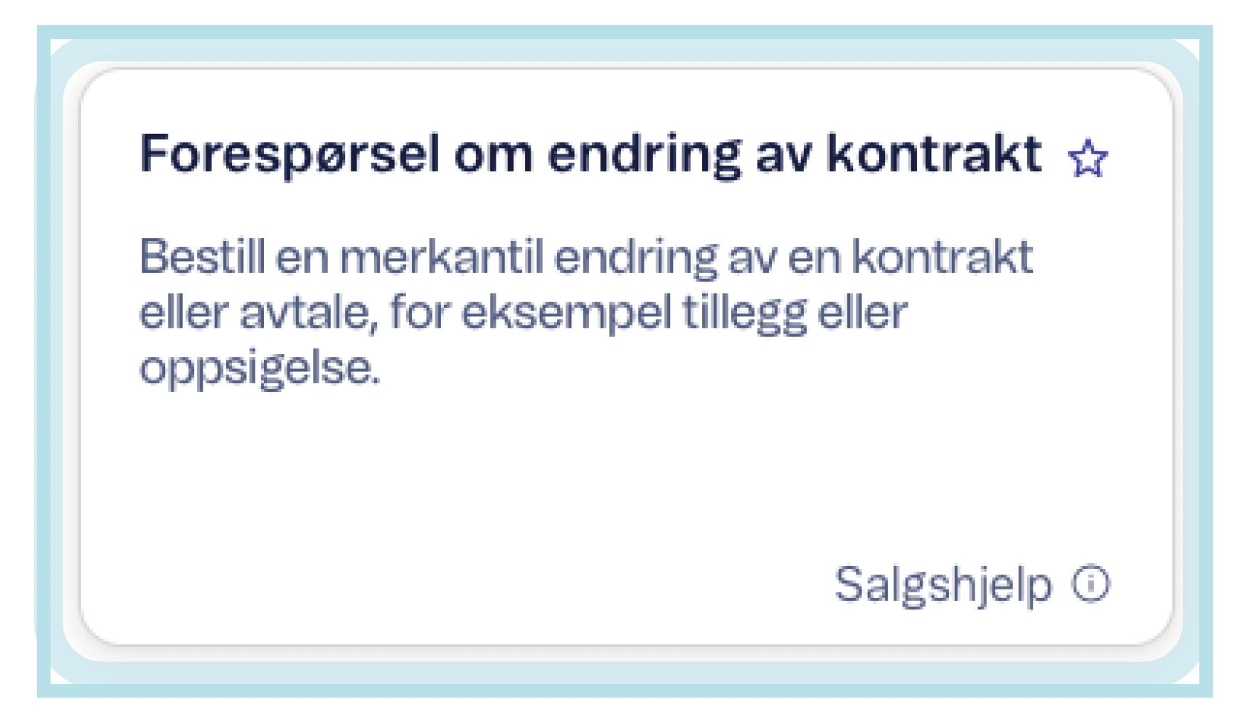 Forespørsel om endring av kontrakt, bestill tillegg eller oppsigelse