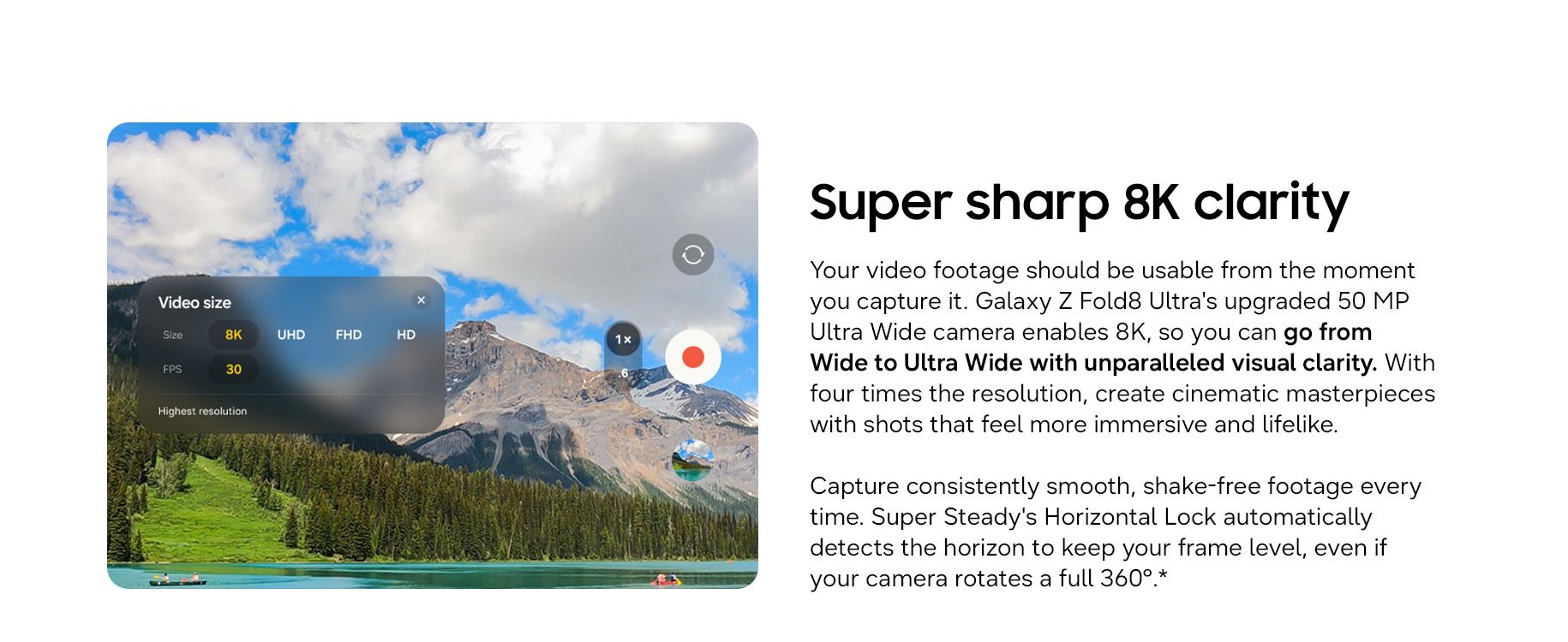 Galaxy Z Fold8 Ultra kamera med 8K-opptak og ultravidvinkel