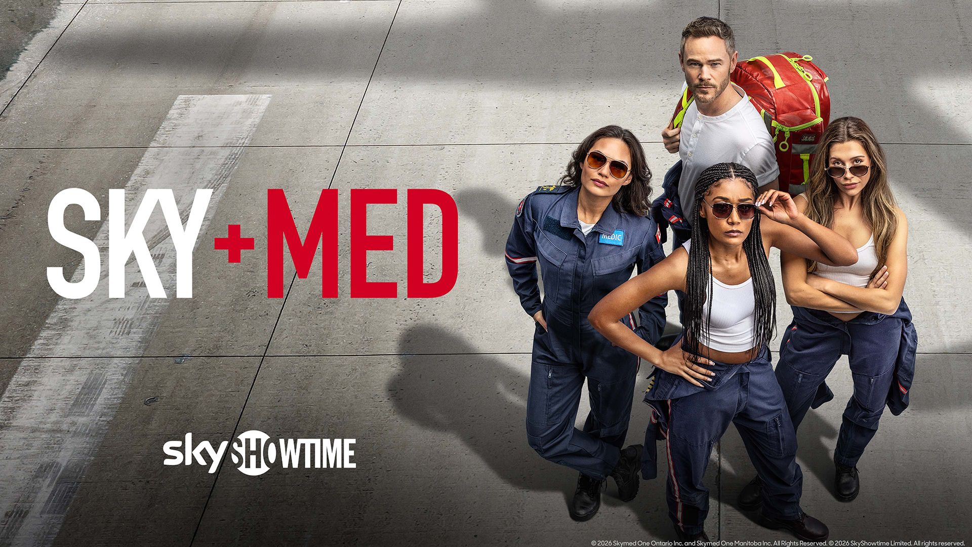 Bilde fra serien SkyMed, som du ser på SkyShowtime.