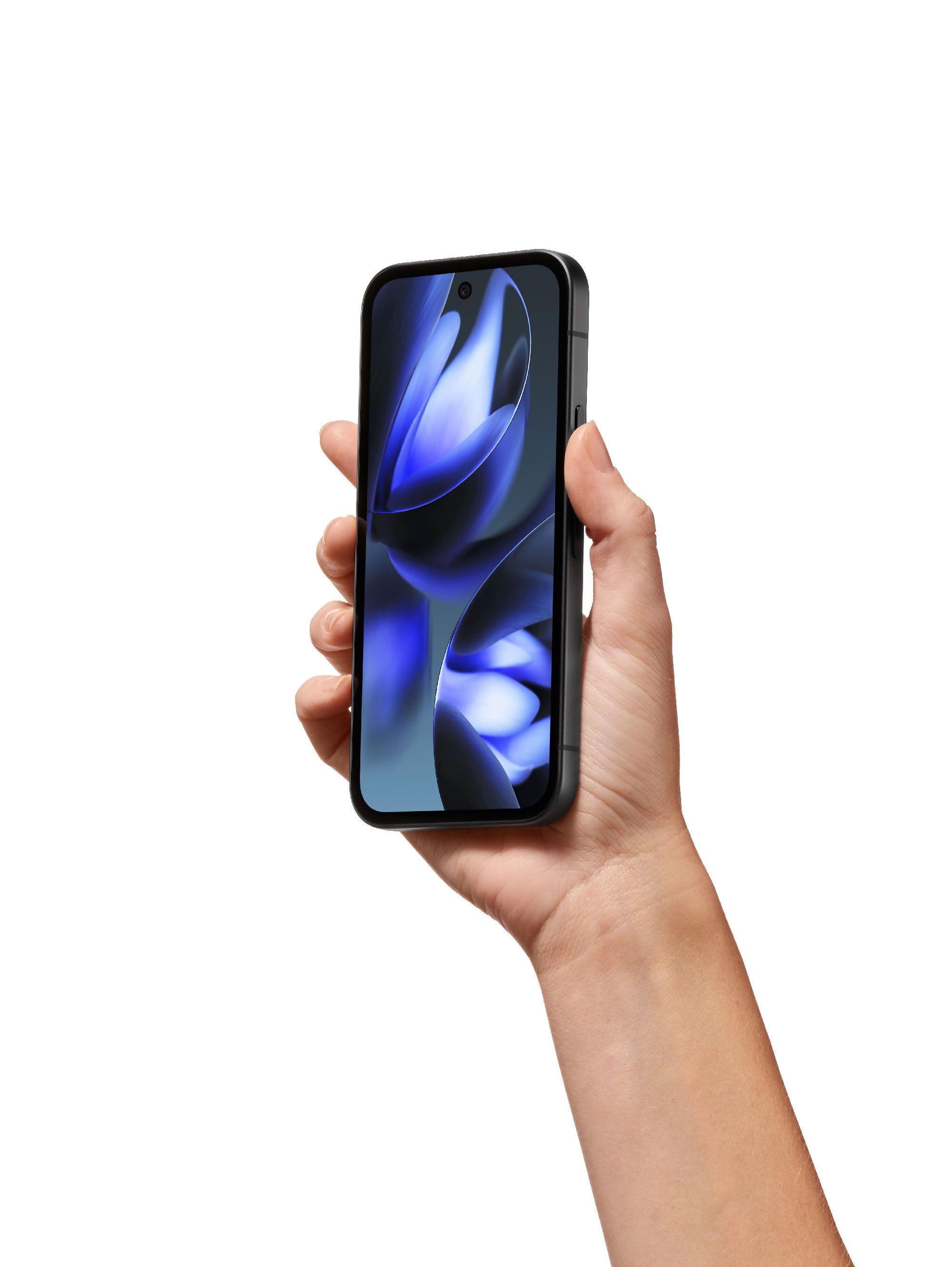 En hånd som holder en smarttelefon