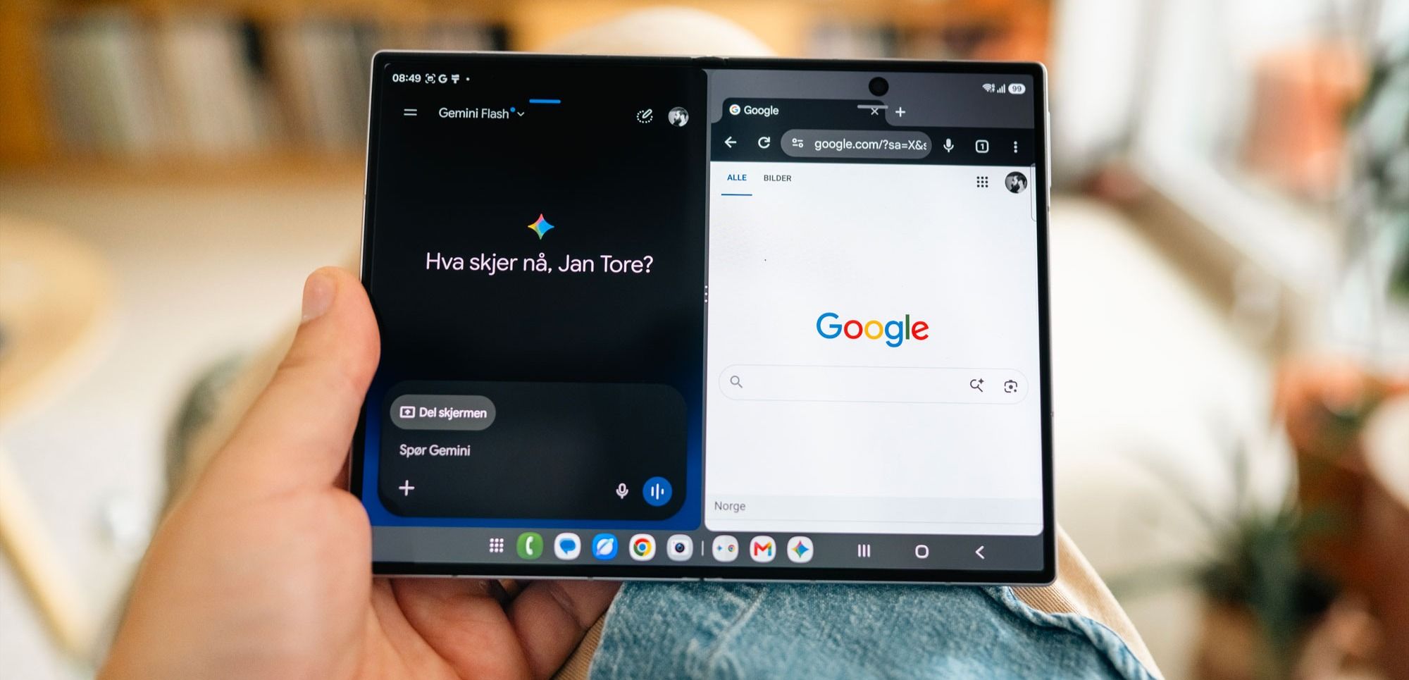 Samsung Galaxy Z Fold8 åpnet opp