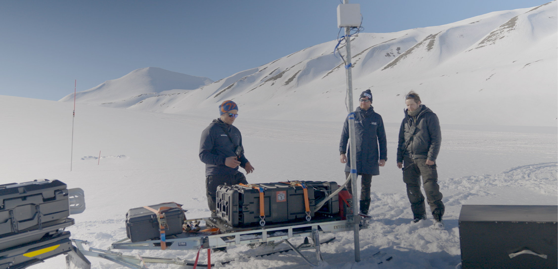 Testing av utstyr i snødekket fjellandskap