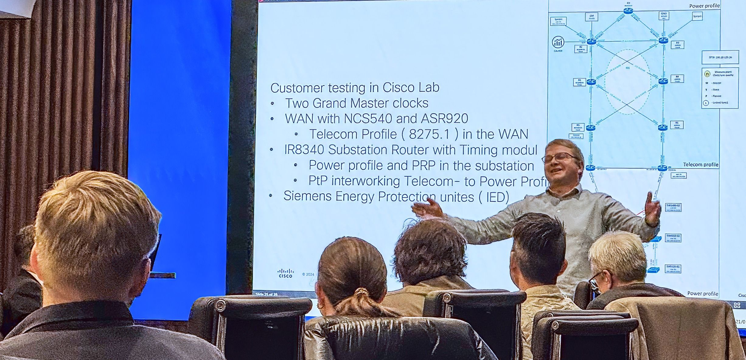 Presentasjon om kunde-testing i Cisco-lab