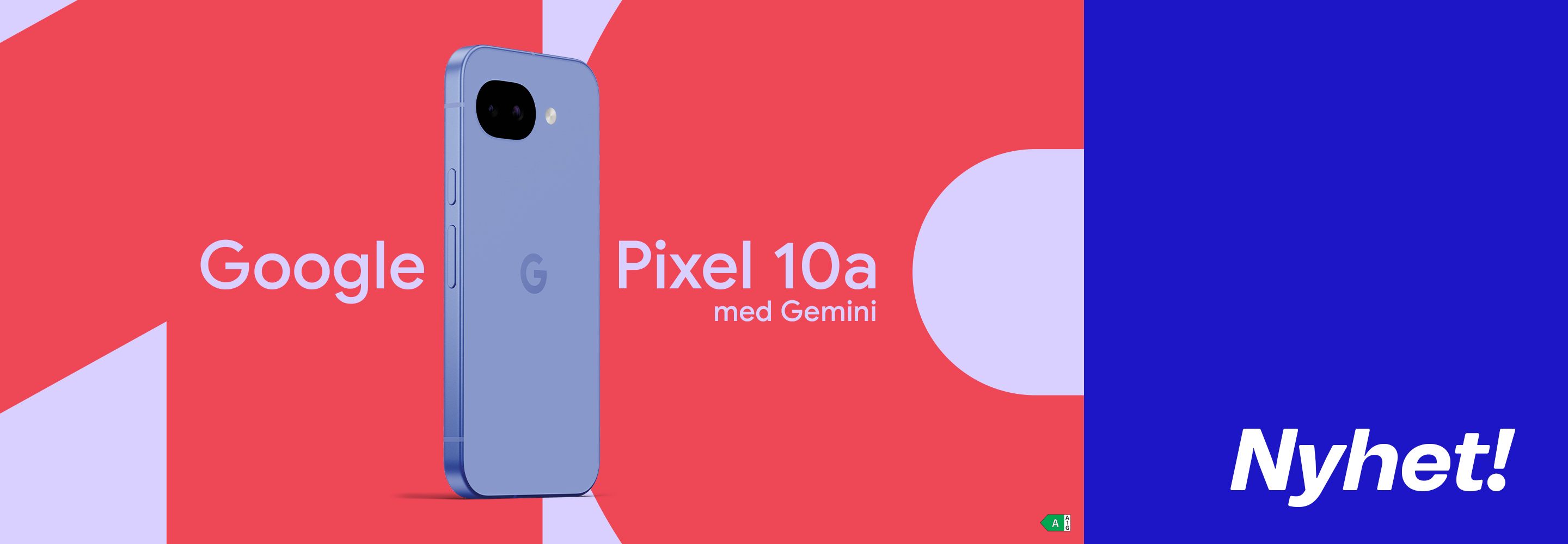 nye google pixel 10a i fargen lavender