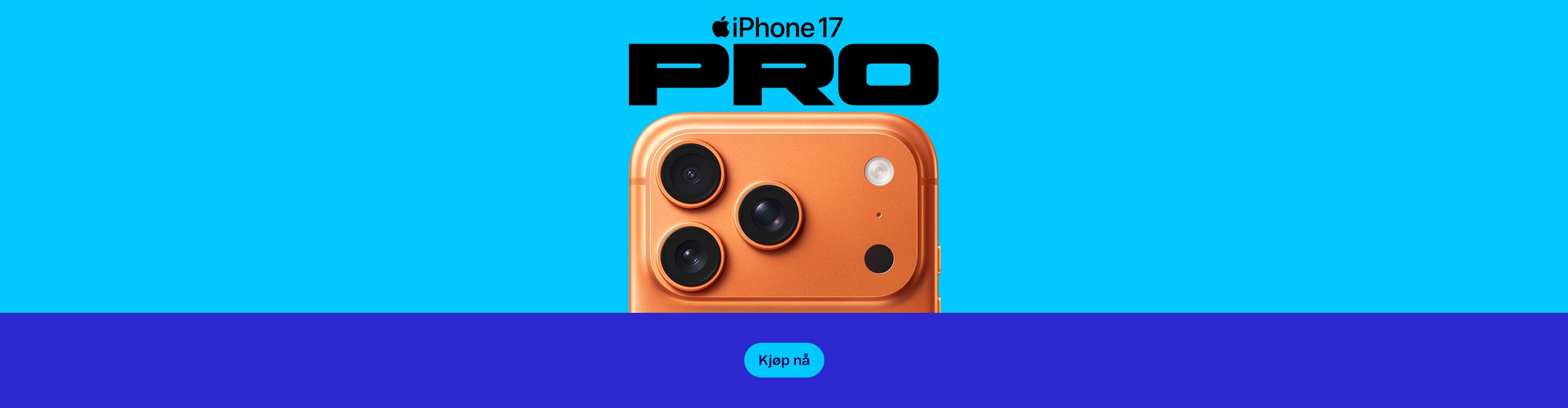 den nye iphone 17 pro i fargen kosmisk oransje kan kjøpes nå