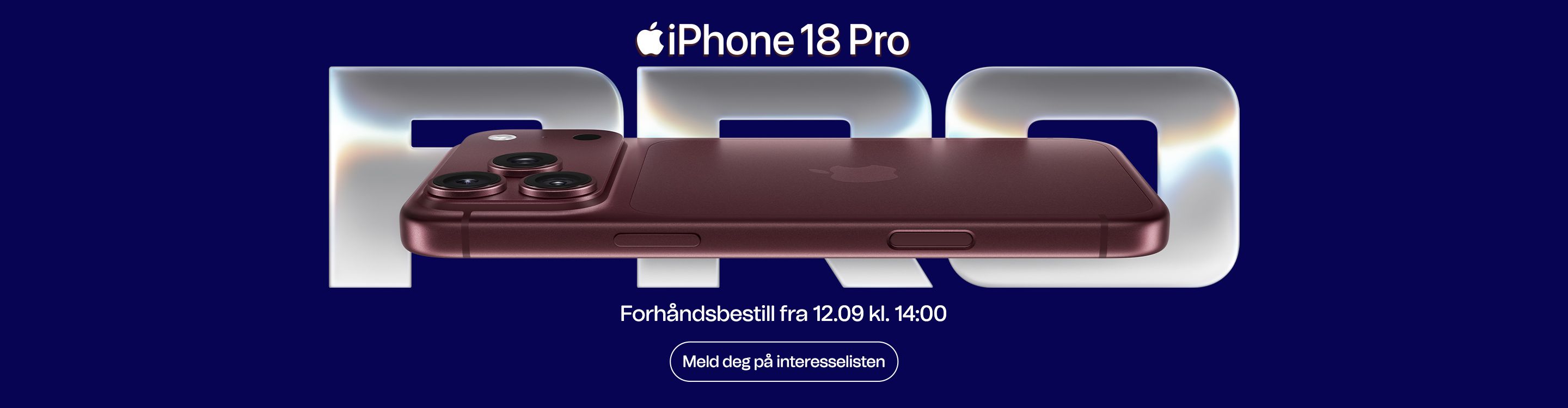 apple iphone 18 pro kan forhåndsbestilles fra 12. september