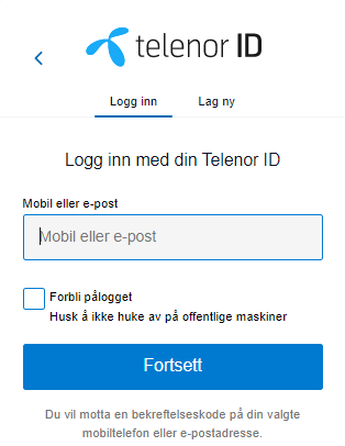 Puk-kode - logge inn på Mine Sider med e-post