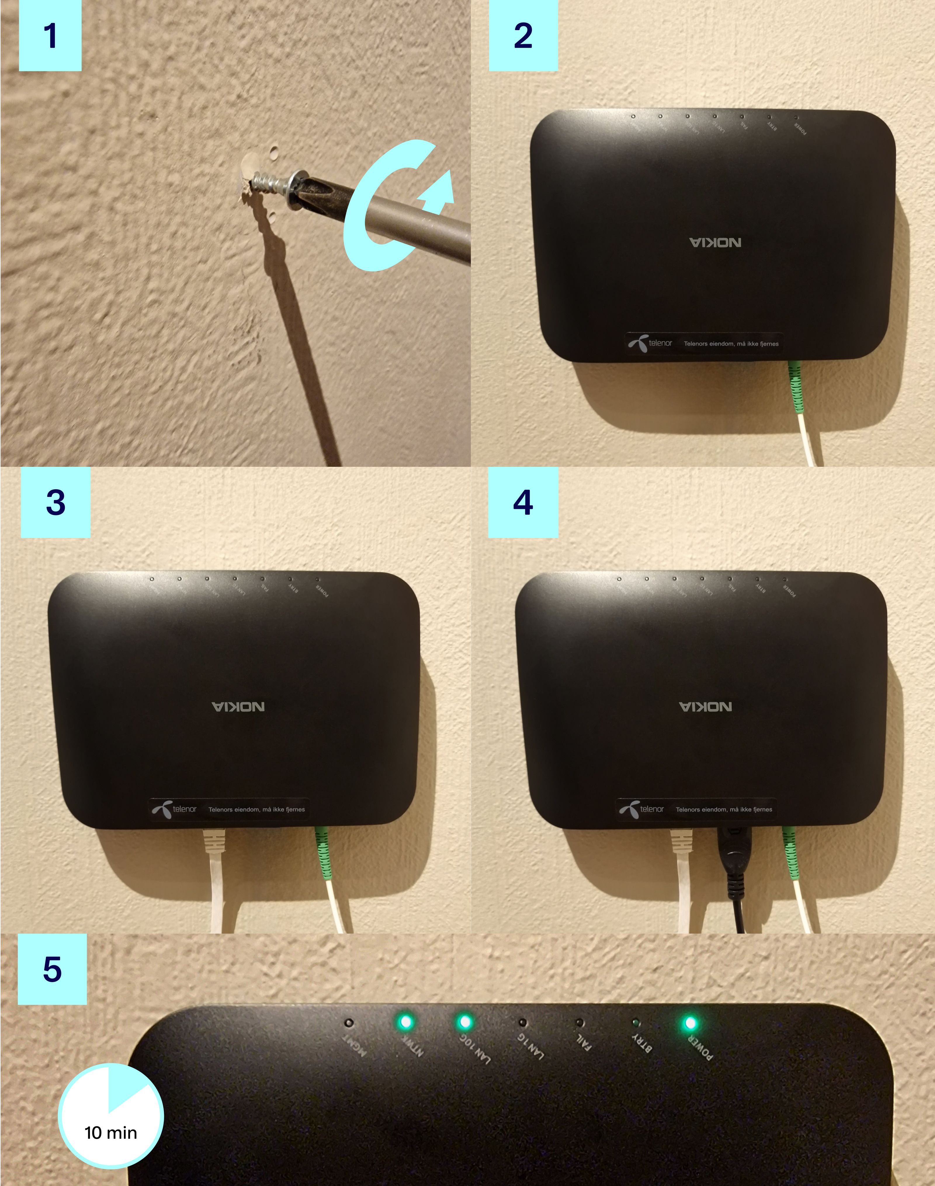 Installasjon av fiberboks nokia
