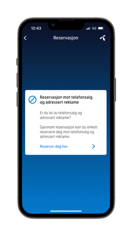 Reserver deg mot telefonsalg