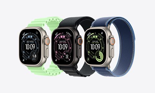 apple watch ultra 3 med tre ulike klokkereimer