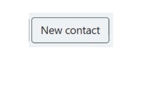 Knapp med teksten "New contact" for å legge til ny kontakt