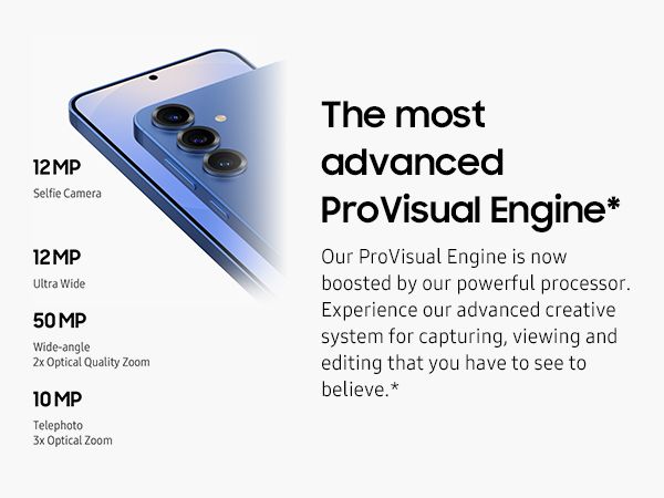 Blå nyeste Samsung med avansert kamerateknologi