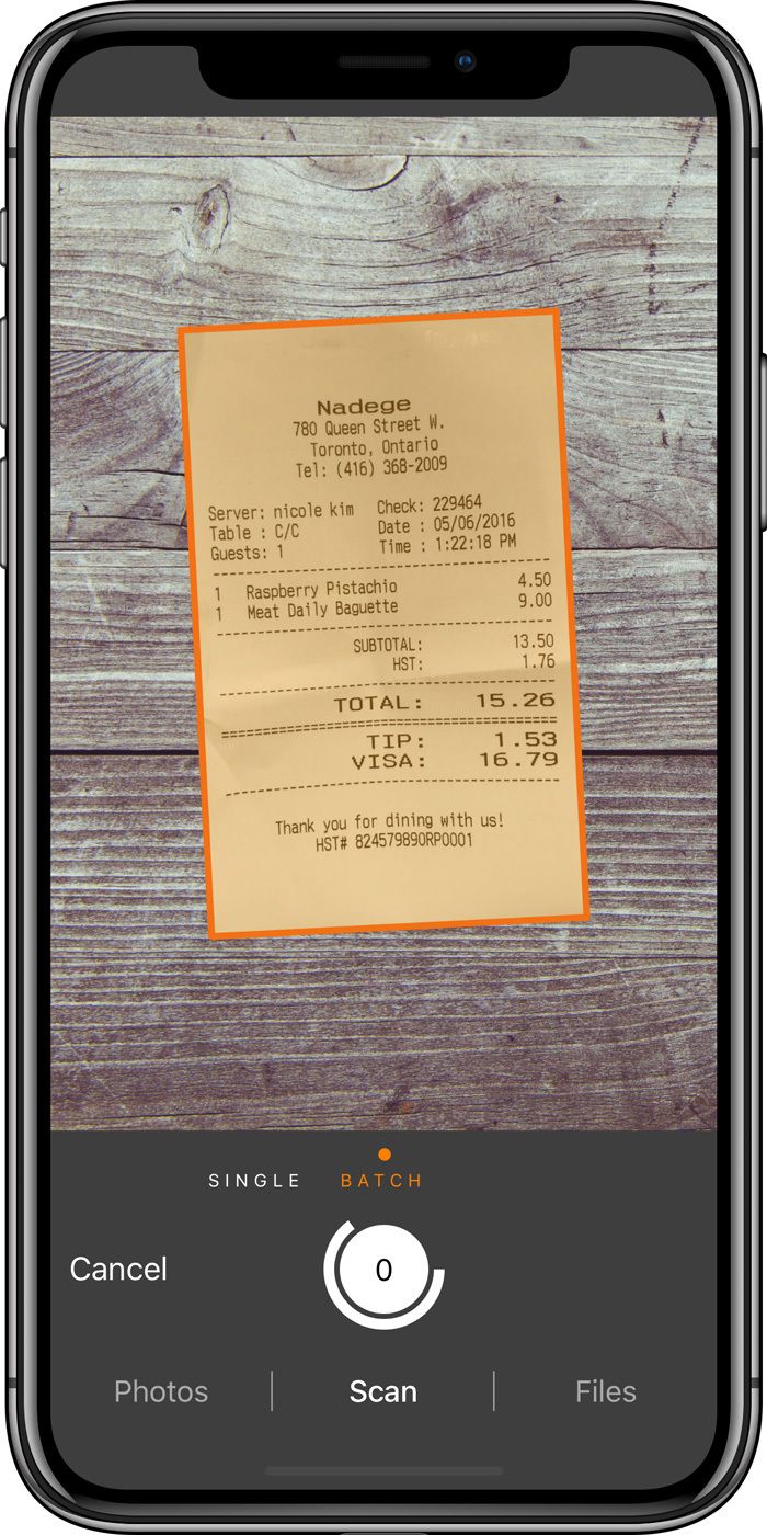 App for å scanne dokumenter