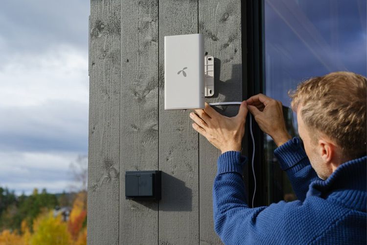 antenne på hytte