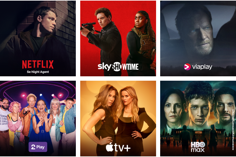 SkyShowtime  og TV 2 Play via nettbrett og mobil