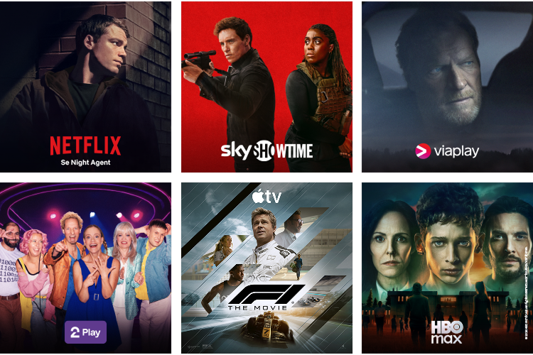 SkyShowtime og TV 2 Play via nettbrett og mobil