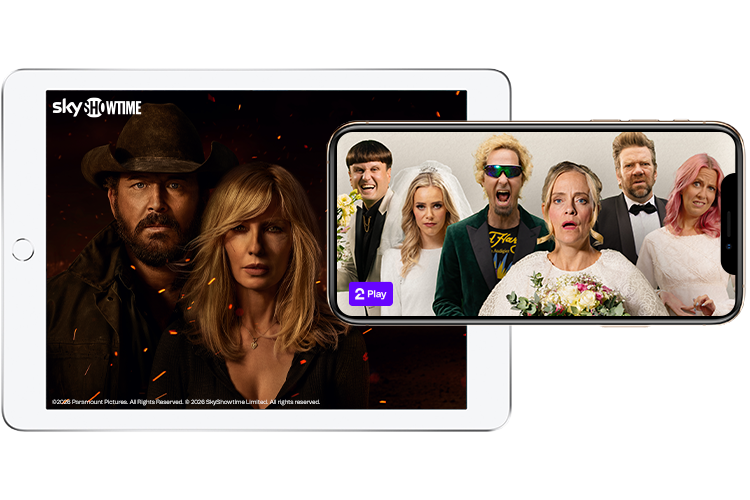 SkyShowtime  og TV 2 Play via nettbrett og mobil