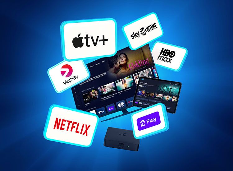 Streamingplattformer som Netflix, Viaplay, HBO Max og Apple TV+